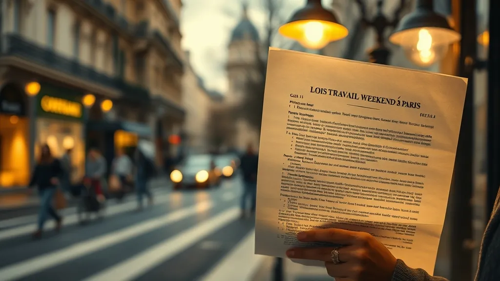 Lois Travail Weekend à Paris 2026 : Le Guide Complet pour Maîtriser Vos Droits et Devoirs