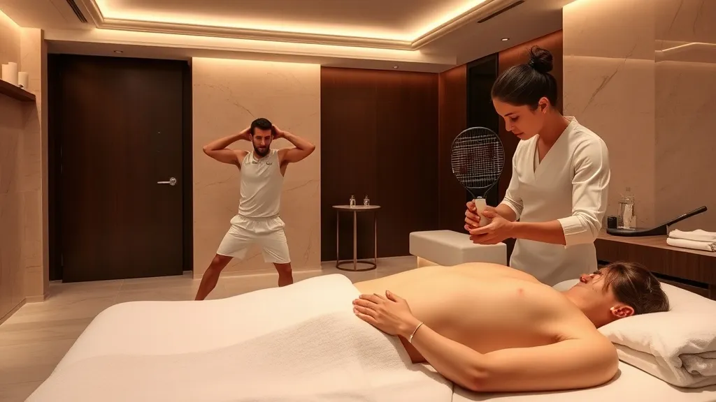 Massage de luxe après tennis à Paris : soulager bras et chevilles